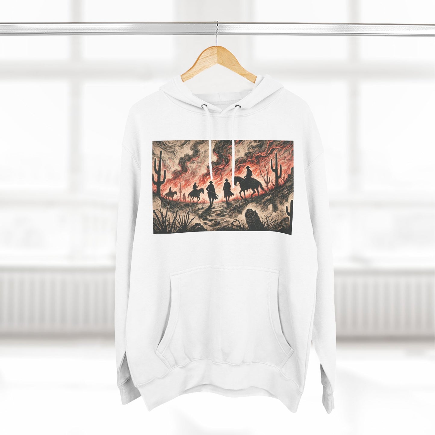 Three-Panel Fleece Hoodie